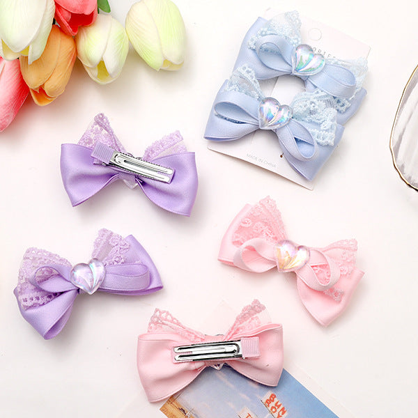 Wholesale Children's Mesh Bow Hair Clips